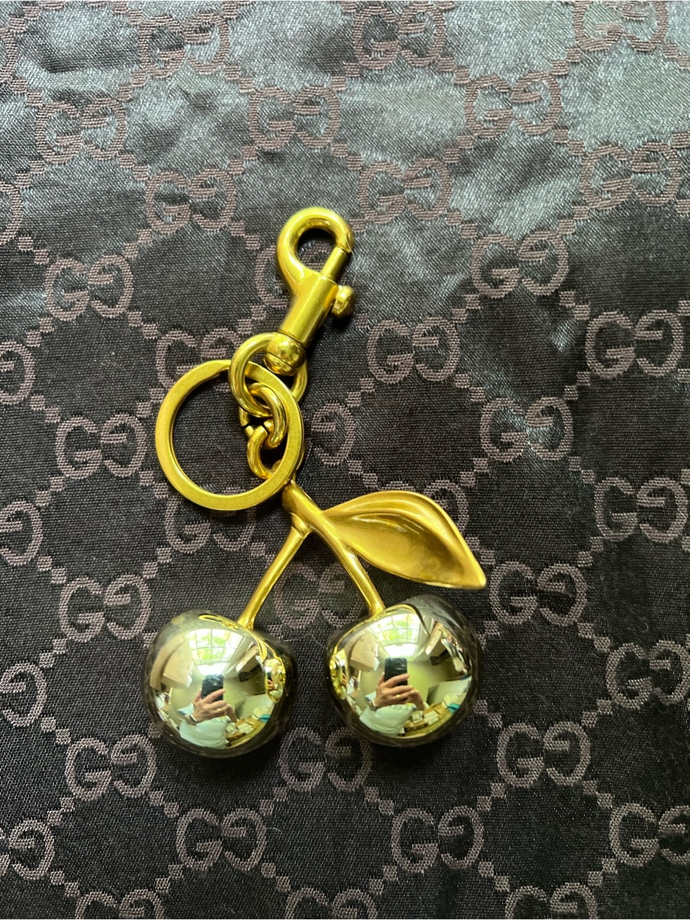 Gold Cherry Key & Card Holder Charm - Picture 1 of 1
